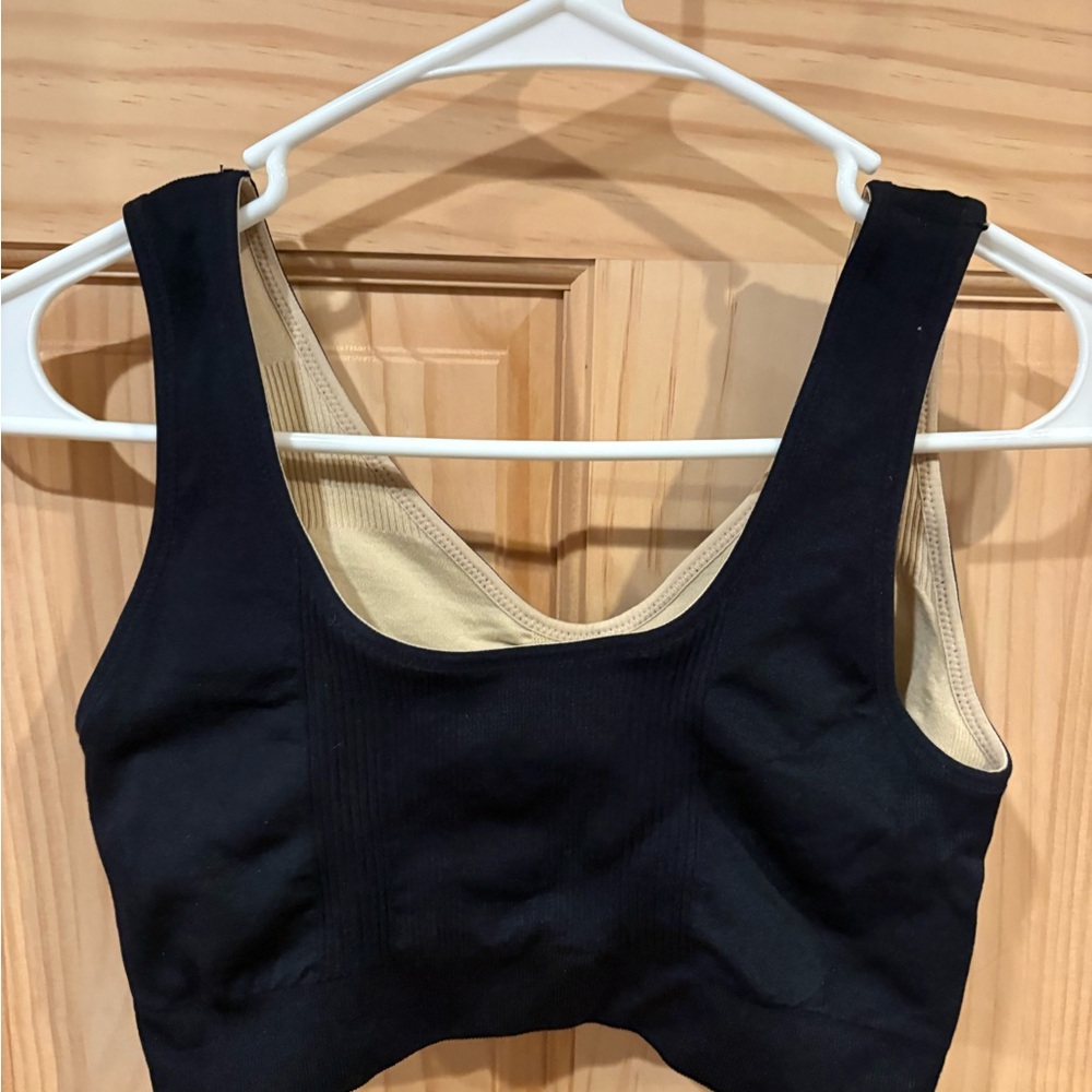 Black and Tan Women's reversible bralette Top